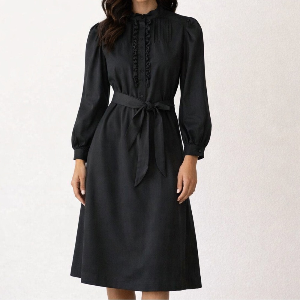 Schrader Sport vintage black midi dress